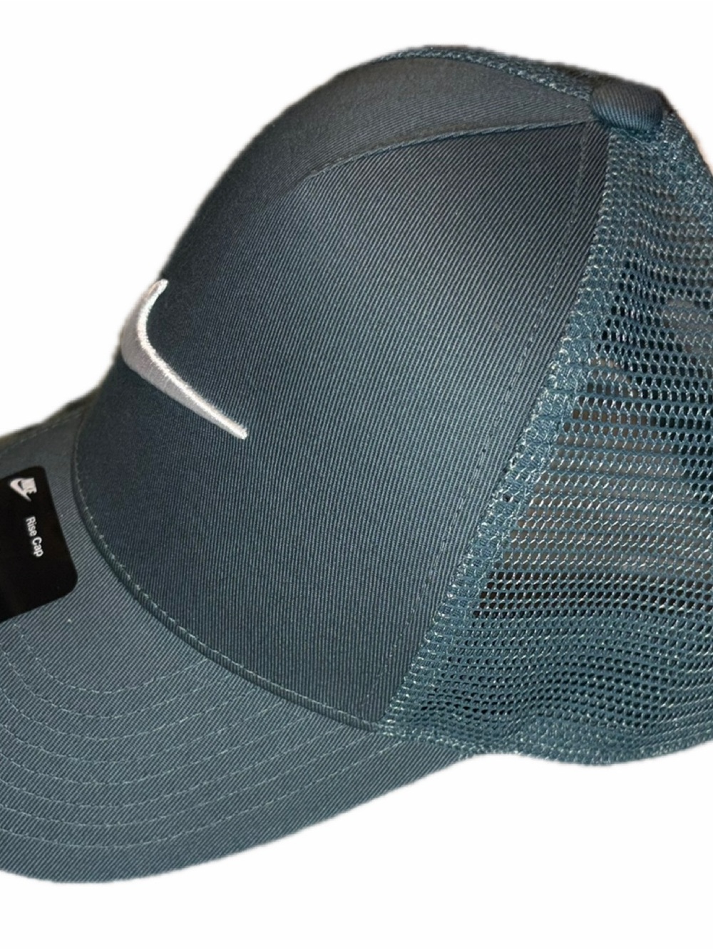 Nike Teal Mesh Trucker Cap with White Swoosh - Picture 4 of 6